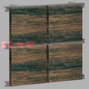 Фасадные кассеты под камень 1160х600, 1 мм, открытые, порошковое покрытие 