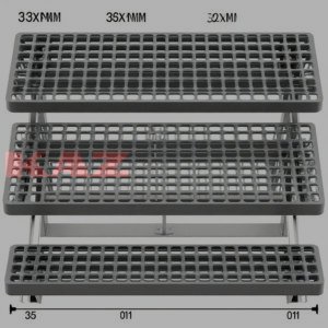 Ступени решетчатые прессованные (ячейка 33х11) СТУП - 49 
