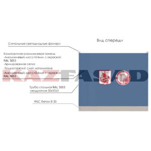 Алюминиевая композитная панель ограждение 